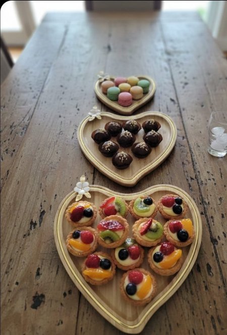 طقم صواني خشبيه ٣قطع