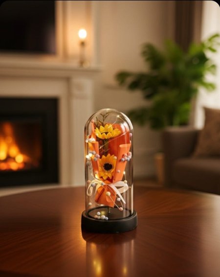 باقة دوار الشمس المضيئه