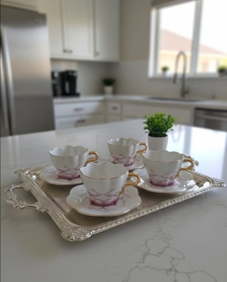 فناجين شاي ونسكافيه