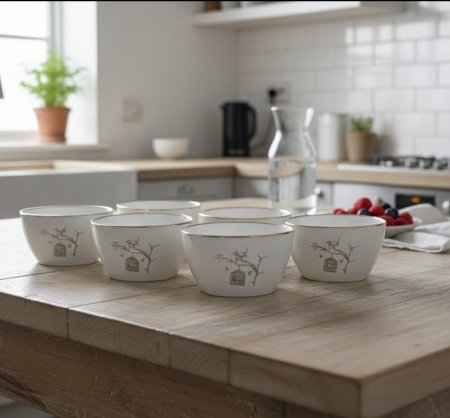 صحون زبادي بورسلان عدد ٦