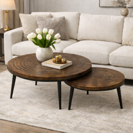 طقم طاولات دائري