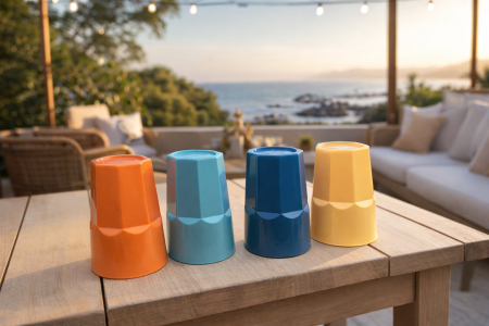 طقم كاسات بلاستيك