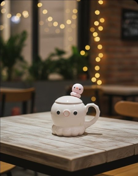 مج سيراميك بغطاء ومعلقه