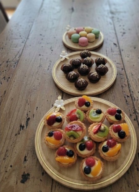 طقم صواني خشبية ٣ قطع