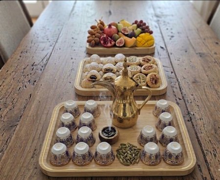 صواني تقديم خشبية ٣ قطع