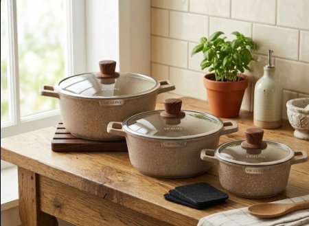 طقم طناجر ٣ طناجر