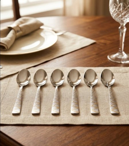 ملاعق ستانلس ستيل حجم صغير عدد ٦