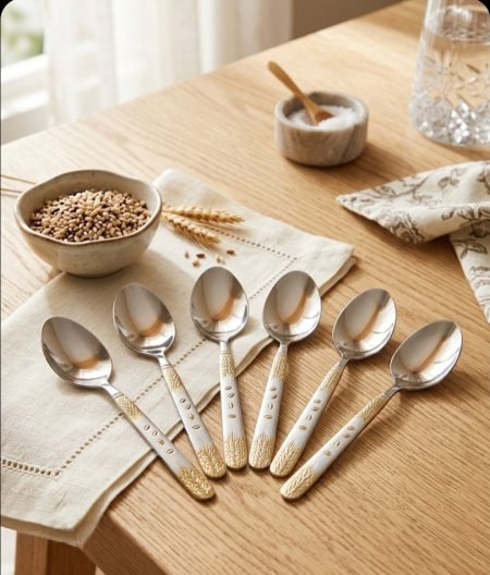 ملاعق ستانلس ستيل حجم صغير عدد ٦