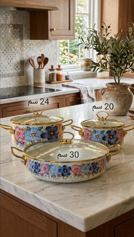 طقم طناجر ٣ قطع